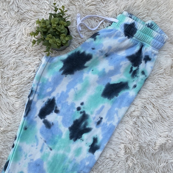 Reflex Fleece Tie Dye Joggers 💗 Blue & Mint - Picture 7 of 15